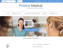 Tablet Screenshot of pristine-medical.com